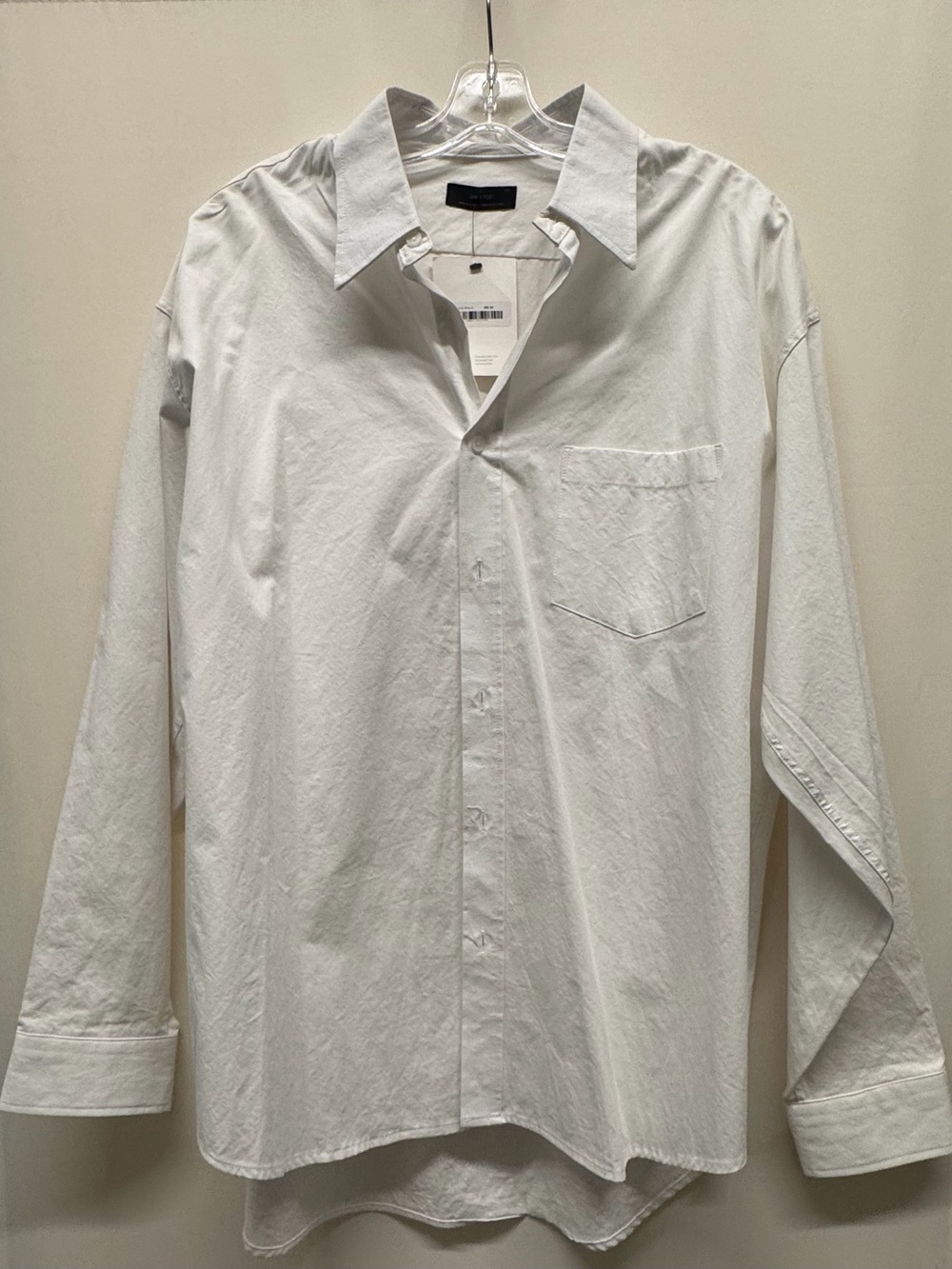 OAK + FORT White Relaxed Button-Up Dress Shirt
